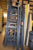 DISASSEMBLED GRAY METAL STORAGE RACKING, 3' DEEP