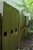 (9) BANKS OF LOCKERS, THREE LOCKERS PER BANK,