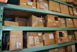 LARGE QUANTITY OF CASTERS ON THREE CENTER SHELVES