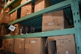 LARGE QUANTITY OF CASTERS ON THREE CENTER SHELVES