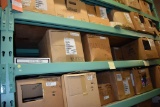 LARGE QUANTITY OF CASTERS ON THREE CENTER SHELVES