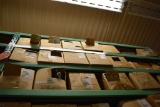 LARGE QUANTITY OF CASTERS ON TOP THREE SHELVES