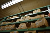 LARGE QUANTITY OF CASTERS ON TOP THREE SHELVES