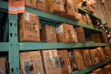 LARGE QUANTITY OF CASTERS ON TOP THREE SHELVES