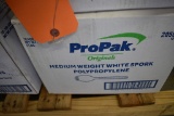 UNOPENED BOX OF PROPAK WHITE SPORKS