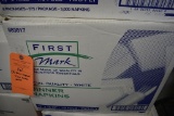 BOX WITH (8) PACKAGES OF WHITE FIRST MARK NAPKINS