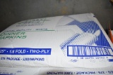 BOX WITH (8) PACKAGES OF WHITE FIRST MARK NAPKINS