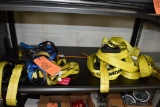 ASSORTED TIE DOWN STRAPS ON THIS SHELF