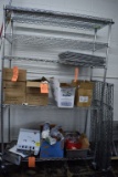 FREEZER STYLE SHELVING UNIT ON CASTERS, 4'W x 18