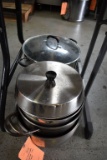 (4) STAINLESS STEEL KETTLES, MISC. SIZES