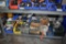 LARGE ASSORTMENT OF HARDWARE ON SHELF, MOSTLY NUTS & BOLTS