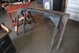 PAIR OF HEAVY DUTY STEEL SAWHORSES, 4'W X 3