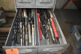 CONTENTS OF 3RD DRAWER-TAPER SHANK DRILL BITS