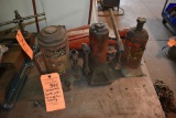 (3) ASSORTED BOTTLE JACKS, UP TO 20 TON CAPACITY &