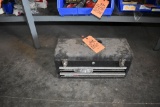 METAL TOOLBOX W/2 DRAWERS-SOME MISC. HAND TOOLS