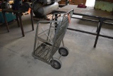 METAL GRATE TYPE CART W/FOLDABLE SHELF