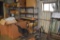 METAL SHELVING UNIT WITH PARTICLE BOARD SHELVES,