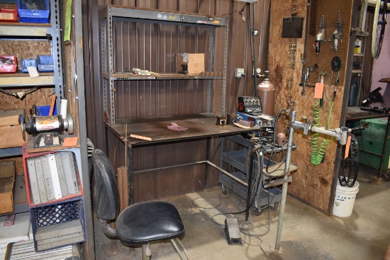 METAL WELDING TABLE  49"W X 3'D