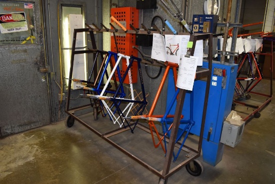 FRAME DRYING RACK ON CASTERS - NO CONTENTS