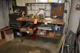 METAL FRAMED WORKBENCH WITH WOOD TOP