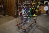 FRAME DRYING RACK ON CASTERS, 10 POSITION