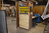 METAL SHELVING UNIT WITH SEVEN TOOLING DRAWERS,