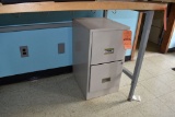 2 DRAWER TAN METAL FILE CABINET, 28