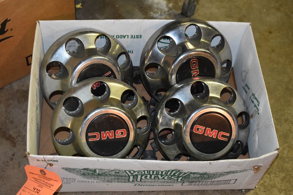 BOX WITH GMC HUB CAPS, 8 LUG Proxibid
