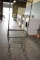 CHROME LAUNDROMAT STYLE CLOTHES BASKET WITH
