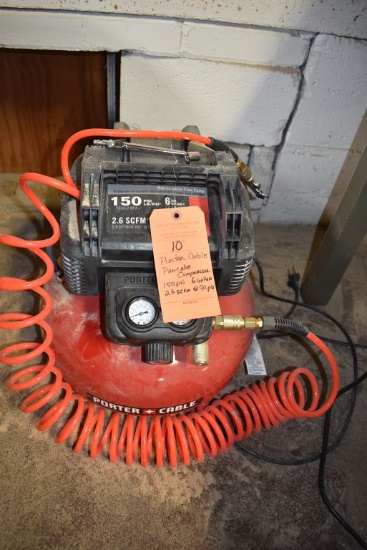 PORTER CABLE PANCAKE COMPRESSOR, 150 PSI, 6 GALLON,