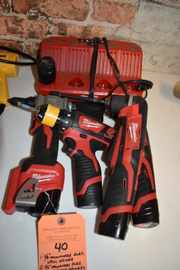 (1) 3/8" MILWAUKEE ELECTRIC DRILL/DRIVER,