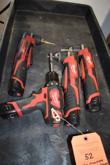 (1) 12V MILWAUKEE ELECTRIC 3/8" DRILL/DRIVER AND