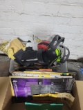 PLASTIC TOTE WITH MISC. SAFETY EQUIPMENT