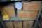 CONTENTS ON BOTTOM TWO SHELVES, ASSORTED SANDING
