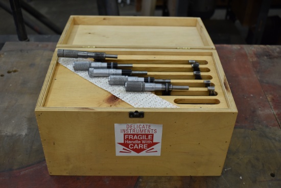 STARRETT OUTSIDE MICROMETERS;