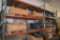 (2) SECTIONS OF GREEN/ORANGE PALLET RACKING,