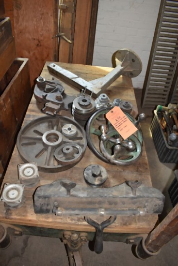 ASSORTED VINTAGE MACHINE CONTROLS, ADAPTERS, PIECES,
