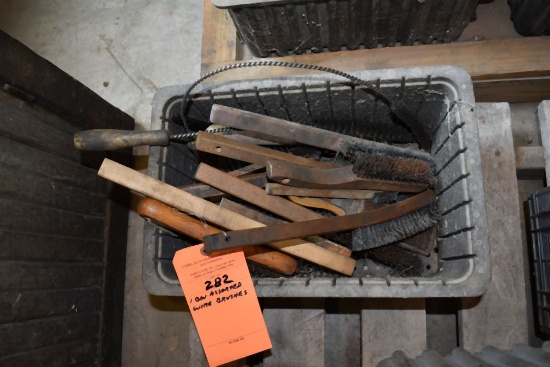 BIN OF ASSORTED WIRE BRUSHES