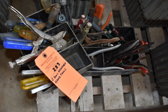 (2) BINS OF ASSORTED HAND TOOLS
