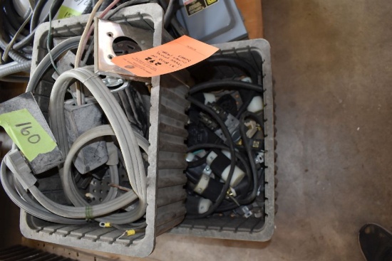 (3) BINS OF THREE PRONG OUTLET PLUGS/BOXES