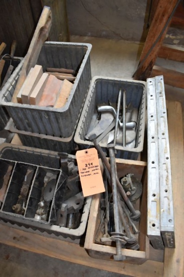 SKID OF ASSORTED TOOLING, GEARS, FITTING AND MISC.