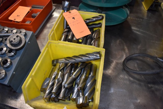 (2) YELLOW BINS OF END MILLS
