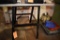 METAL STAND WITH FORMICA TOP, 3' x 2'