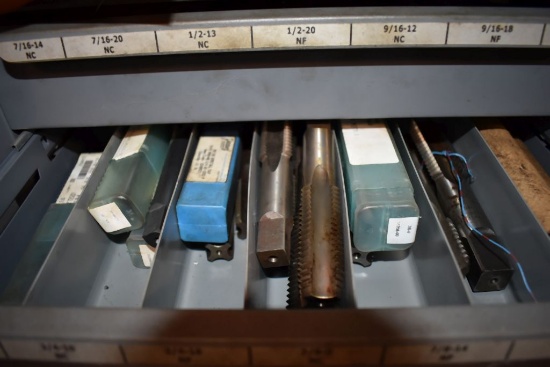 HUOT THREE DRAWER TOOLING CABINET WITH TAPS -