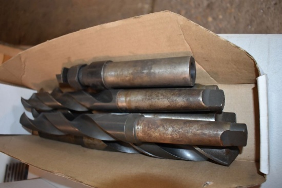 BOX OF TAPER SHANK DRILL BITS