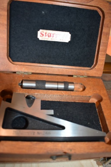 STARRETT PLANER GAUGE IN WOOD CASE
