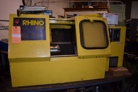 (1989) RHINO ROBOTS CNC SLANT BED STUDENT LATHE,