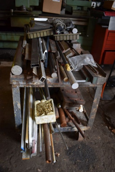 METAL ROLLING CART LOADED WITH ASSORTED SCRAP METAL
