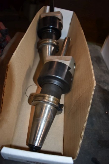 (2) CAT 40 TOOL HOLDERS WITH BORING BARS