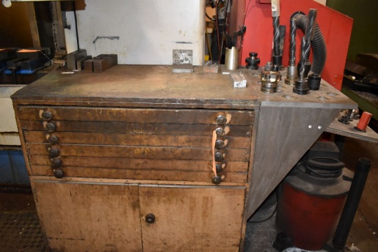 WOODEN MULTI DRAWER VINTAGE TOOL CABINET